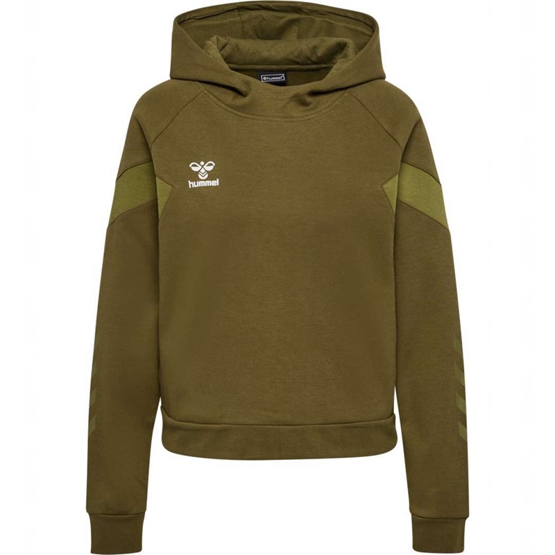 Sweat a Capuche Hummel Travel Sweat Femme Vert Olive | 870311-816