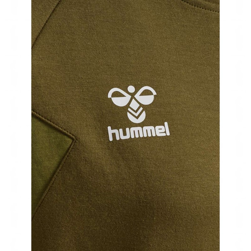 Sweat a Capuche Hummel Travel Sweat Femme Vert Olive | 870311-816