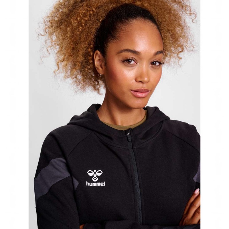 Sweat a Capuche Hummel Travel Zip Femme Noir | 317756-914
