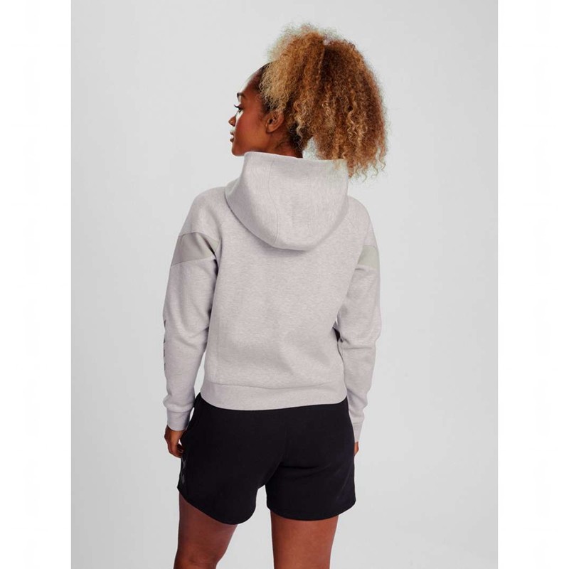 Sweat a Capuche Hummel Travel Zip Femme Grise | 219536-799