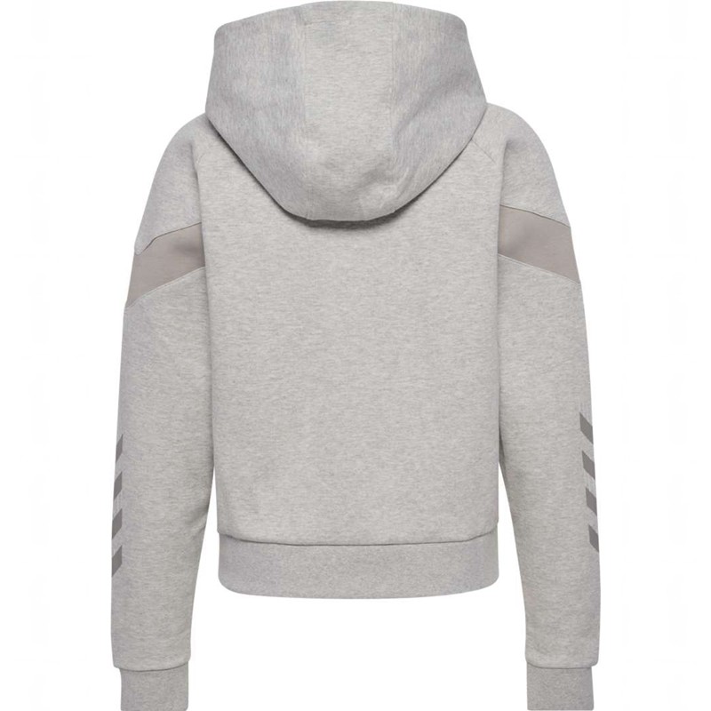 Sweat a Capuche Hummel Travel Zip Femme Grise | 219536-799
