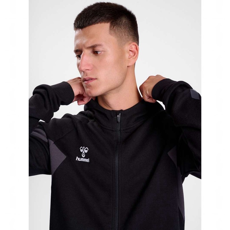Sweat a Capuche Hummel Travel Zip Homme Noir | 804106-546