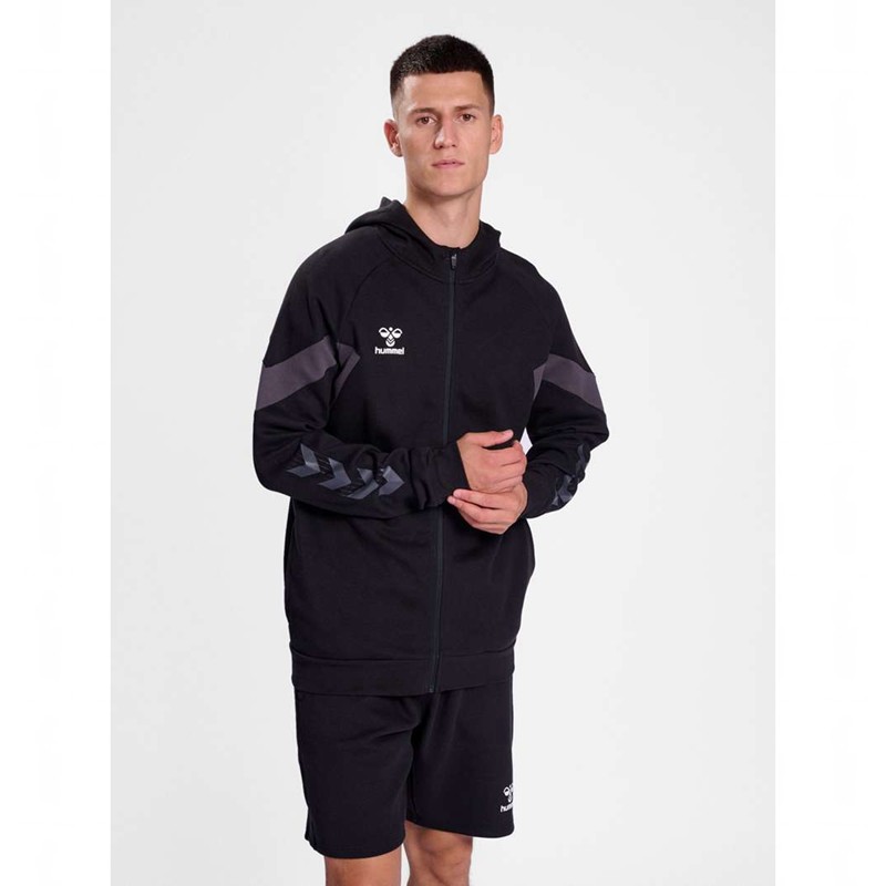Sweat a Capuche Hummel Travel Zip Homme Noir | 804106-546