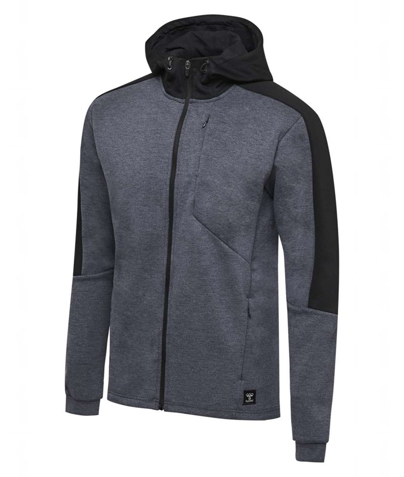 Sweat a Capuche Hummel Tropper Zip Homme Noir | 833098-910