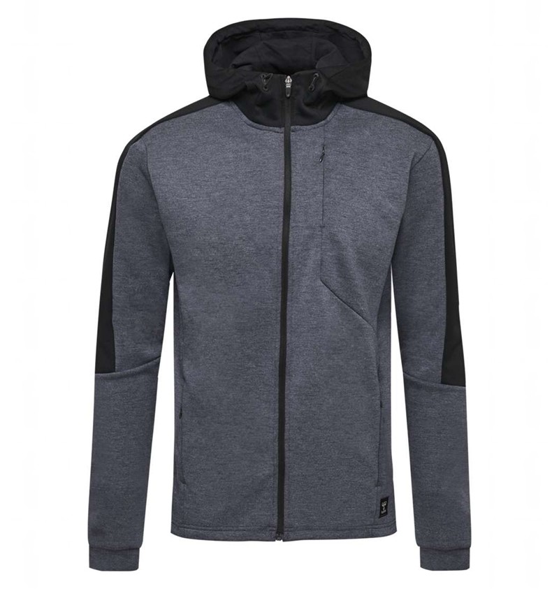 Sweat a Capuche Hummel Tropper Zip Homme Noir | 833098-910