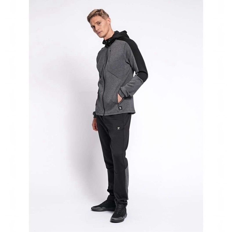 Sweat a Capuche Hummel Tropper Zip Homme Noir | 833098-910