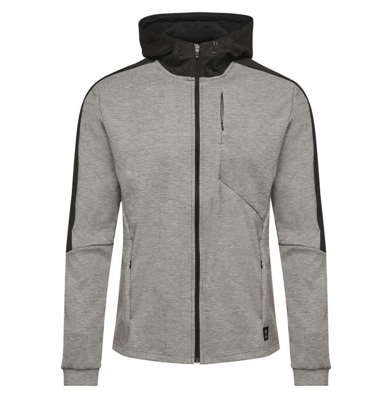 Sweat a Capuche Hummel Tropper Zip Homme Grise | 137600-703