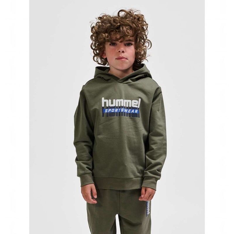 Sweat a Capuche Hummel Tukas Enfant Vert Olive | 597351-999