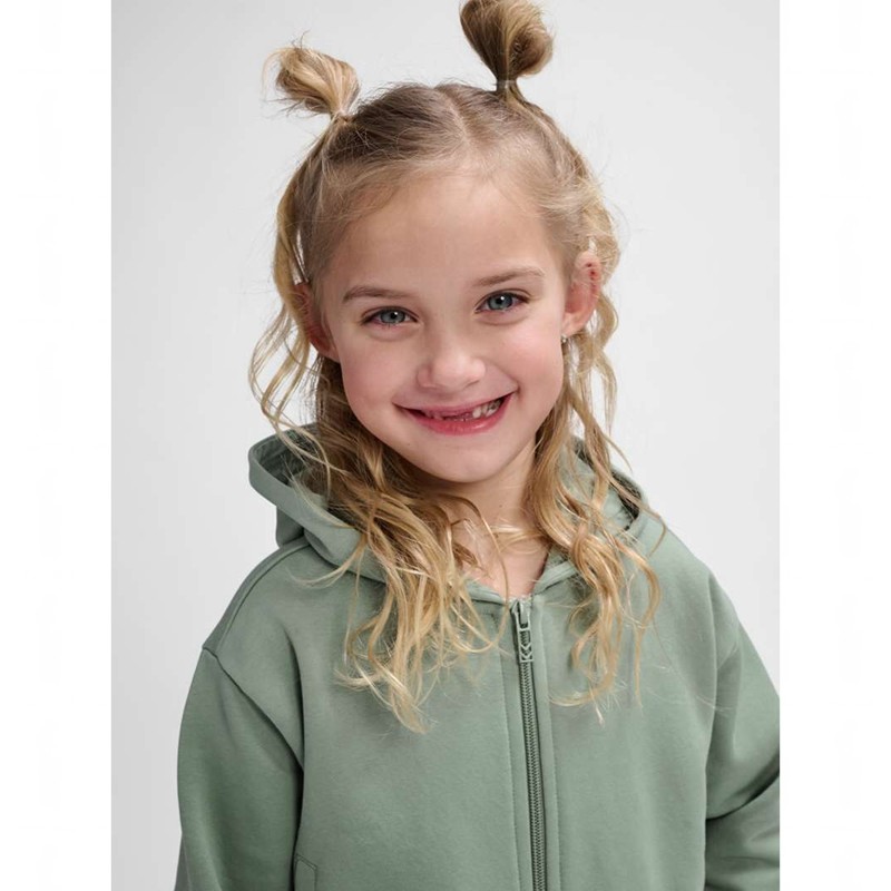 Sweat a Capuche Hummel Zippi Zip Enfant Vert | 373352-078