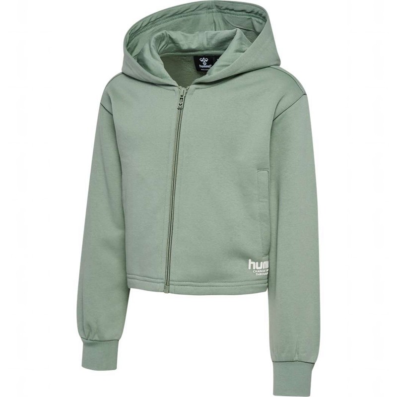 Sweat a Capuche Hummel Zippi Zip Enfant Vert | 373352-078