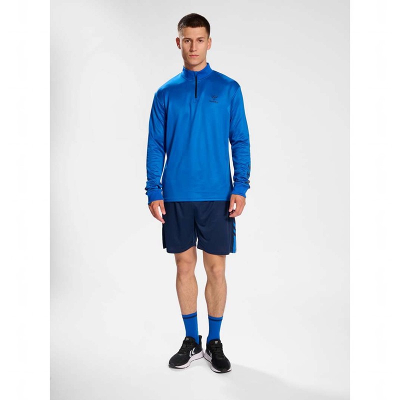Sweats Hummel Active Pl Half Zip Homme Bleu | 010439-039