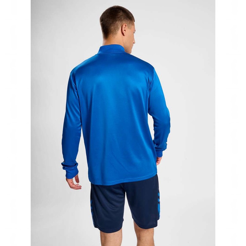 Sweats Hummel Active Pl Half Zip Homme Bleu | 010439-039