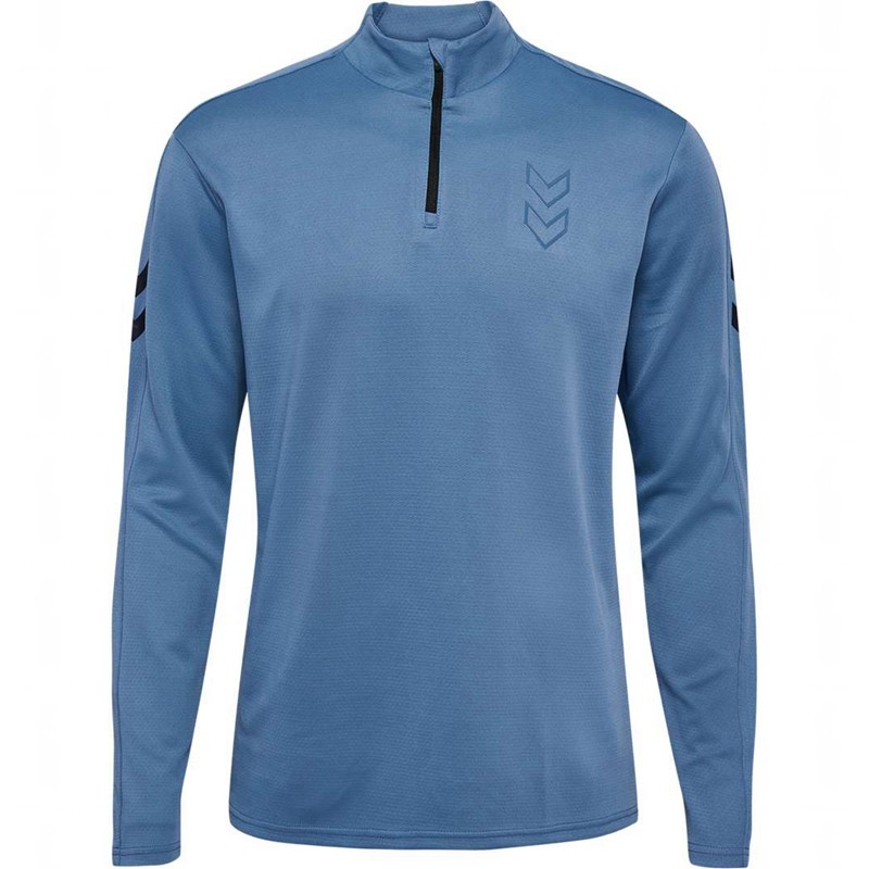 Sweats Hummel Active Pl Half Zip Homme Bleu | 389705-737