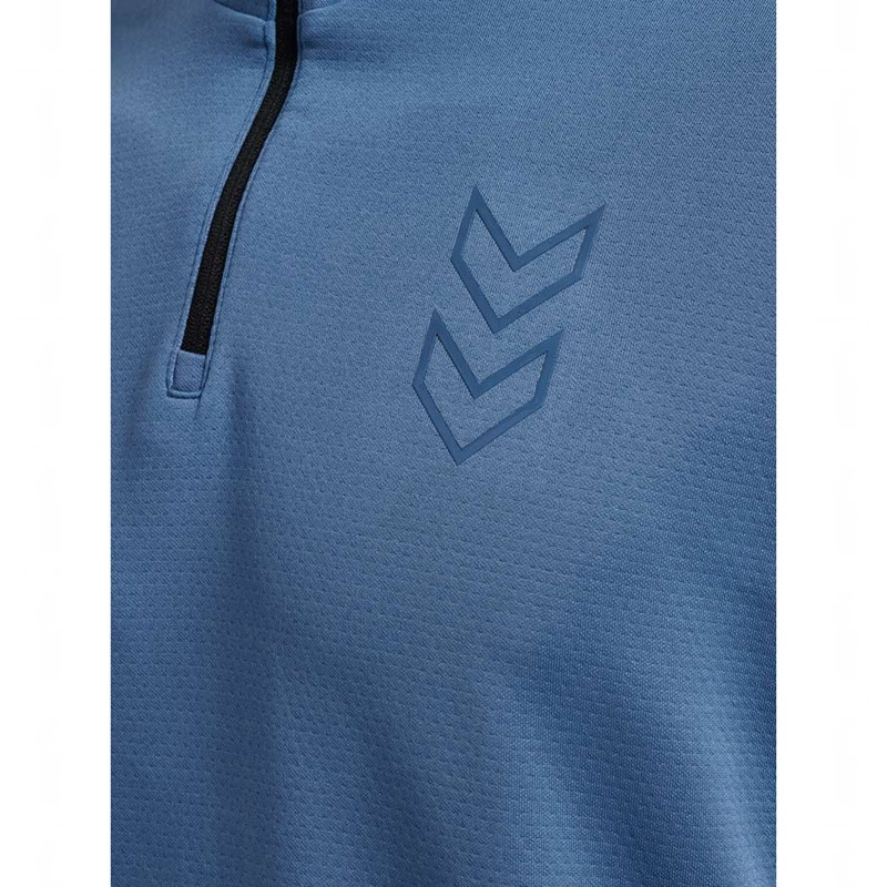 Sweats Hummel Active Pl Half Zip Homme Bleu | 389705-737