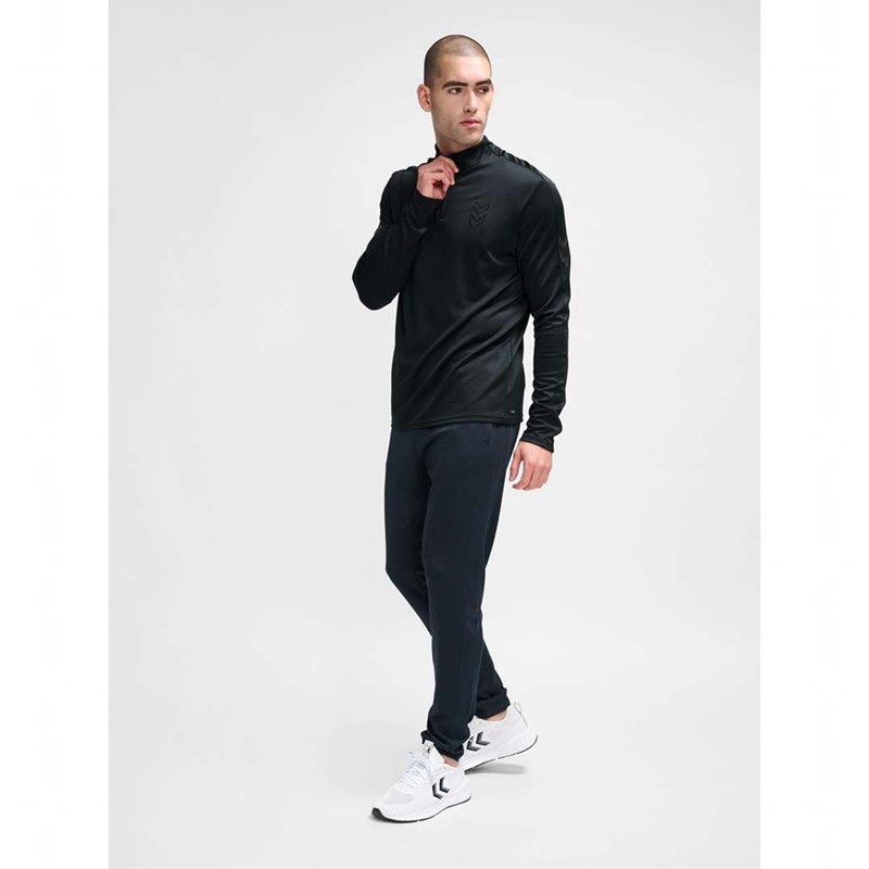 Sweats Hummel Active Pl Half Zip Homme Noir | 593178-964