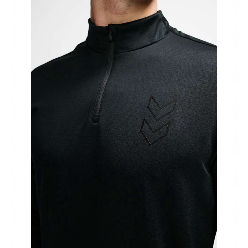 Sweats Hummel Active Pl Half Zip Homme Noir | 593178-964