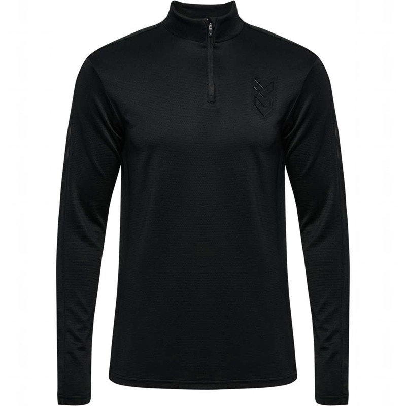 Sweats Hummel Active Pl Half Zip Homme Noir | 593178-964
