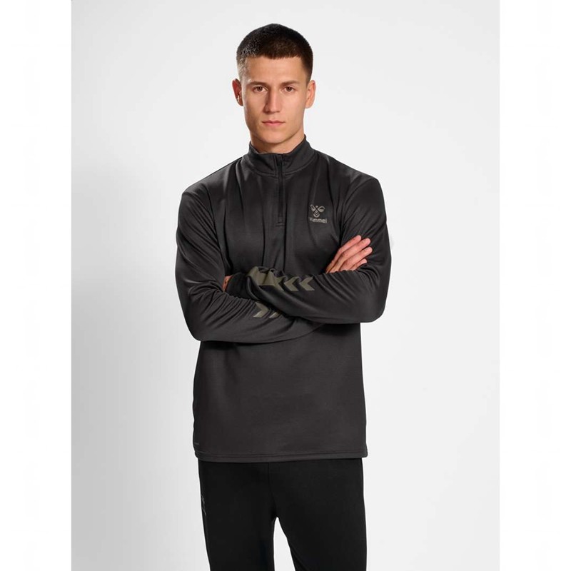 Sweats Hummel Active Pl Half Zip Homme Noir | 521471-961