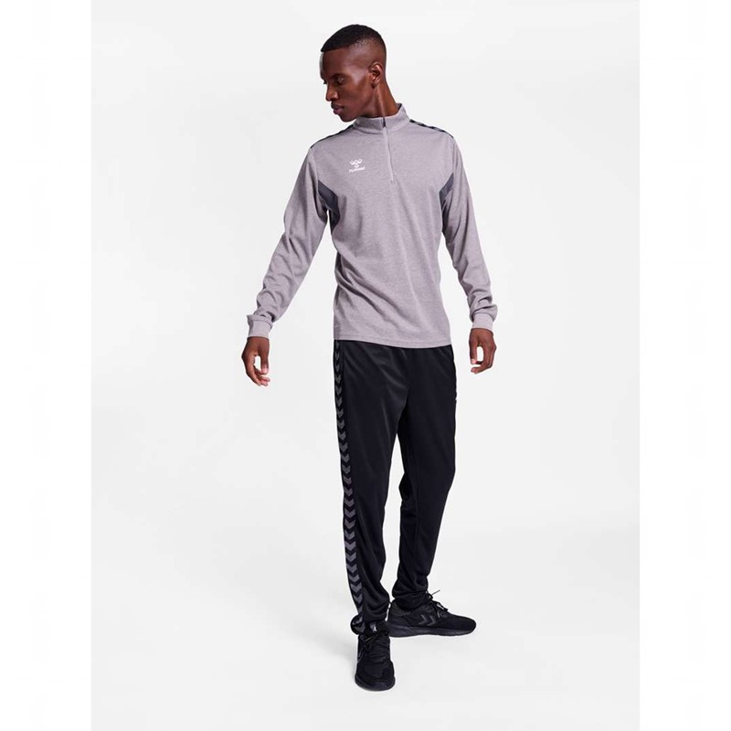 Sweats Hummel Authentic Half Zip Sweat Homme Grise | 857595-763