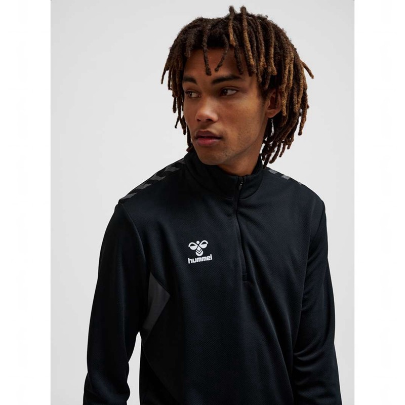 Sweats Hummel Authentic Half Zip Sweat Homme Noir | 538100-311