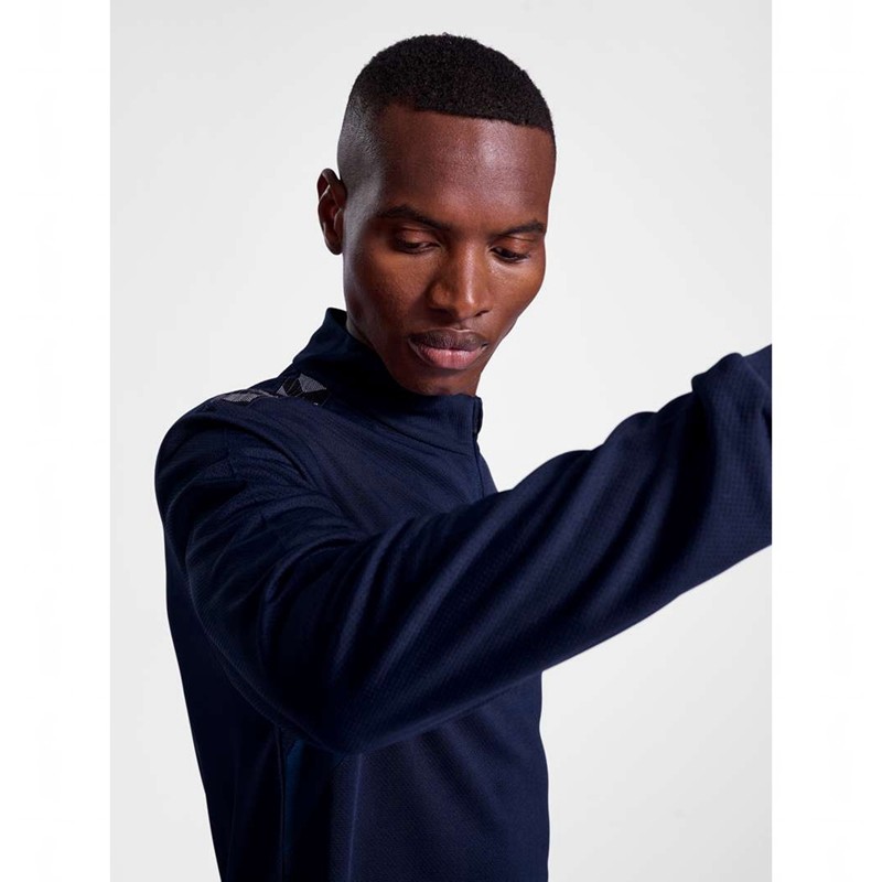 Sweats Hummel Authentic Half Zip Sweat Homme Bleu Marine | 709843-022