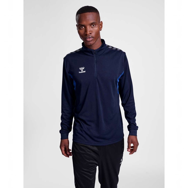 Sweats Hummel Authentic Half Zip Sweat Homme Bleu Marine | 709843-022