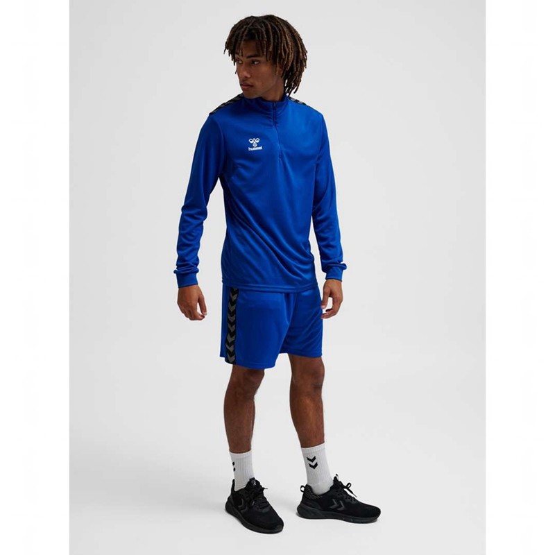 Sweats Hummel Authentic Half Zip Sweat Homme Bleu | 265499-971