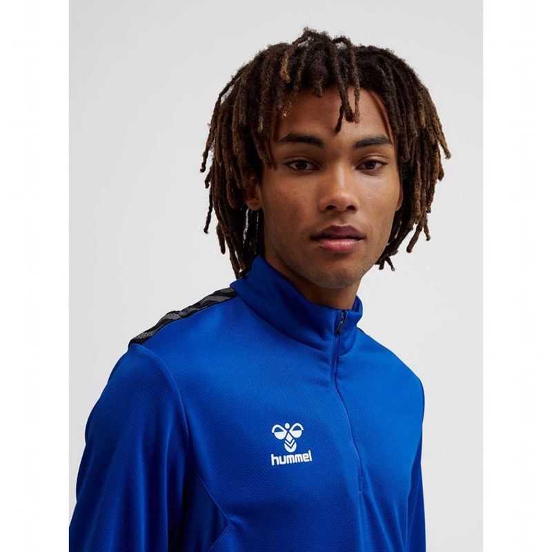 Sweats Hummel Authentic Half Zip Sweat Homme Bleu | 265499-971
