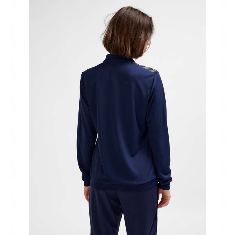 Sweats Hummel Authentic Pl Zip Femme Bleu Marine | 566492-970