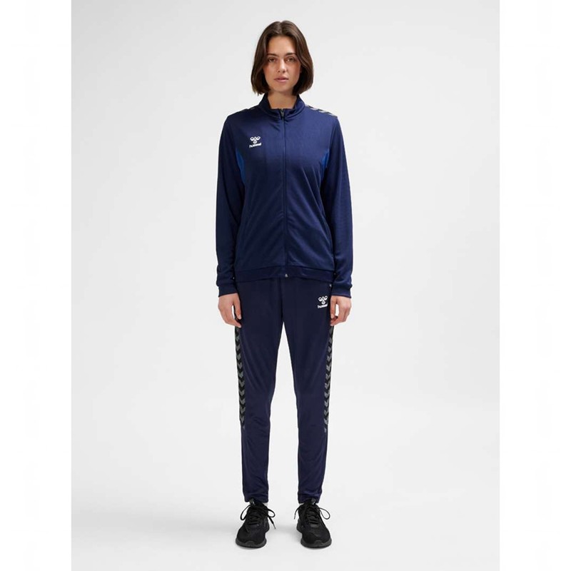 Sweats Hummel Authentic Pl Zip Femme Bleu Marine | 566492-970