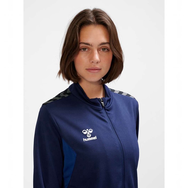 Sweats Hummel Authentic Pl Zip Femme Bleu Marine | 566492-970