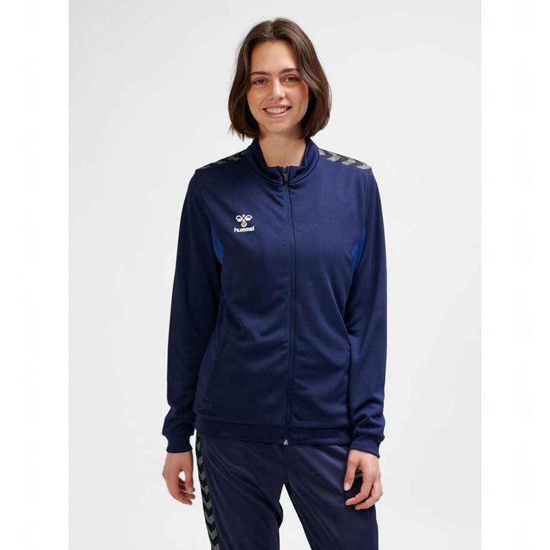 Sweats Hummel Authentic Pl Zip Femme Bleu Marine | 566492-970