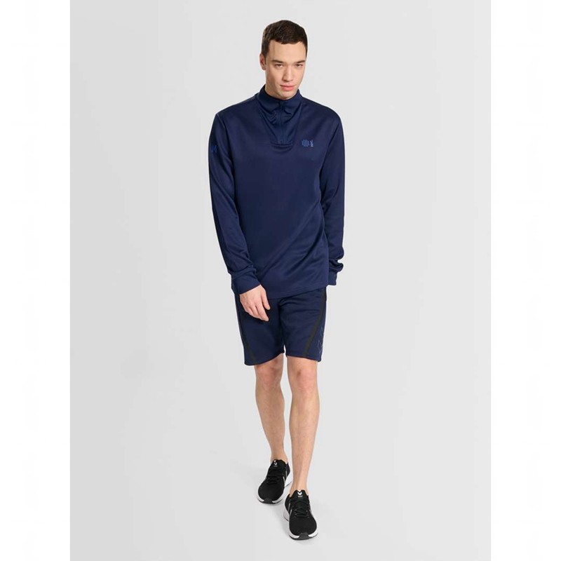 Sweats Hummel Court Half Zip L/S Homme Bleu Marine | 468047-514