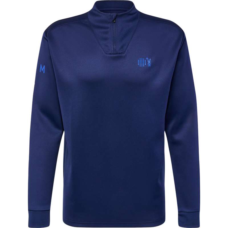 Sweats Hummel Court Half Zip L/S Homme Bleu Marine | 468047-514