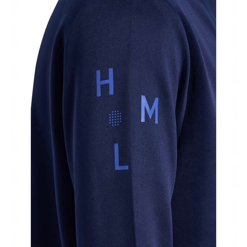 Sweats Hummel Court Half Zip L/S Homme Bleu Marine | 468047-514