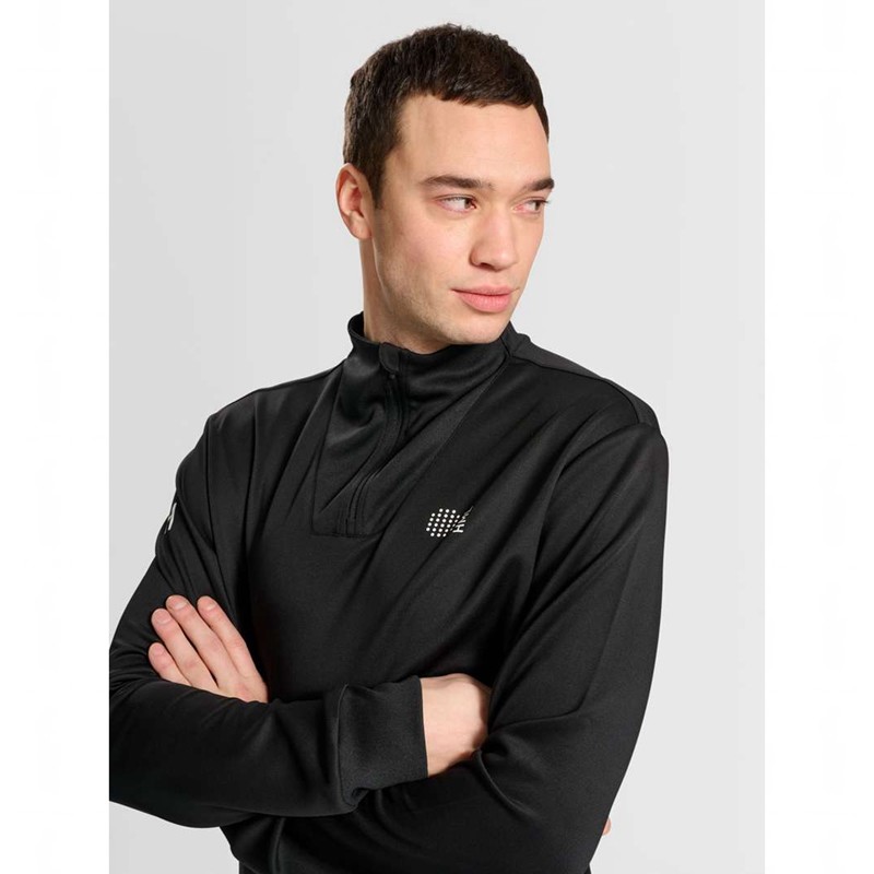 Sweats Hummel Court Half Zip L/S Homme Noir | 756383-794