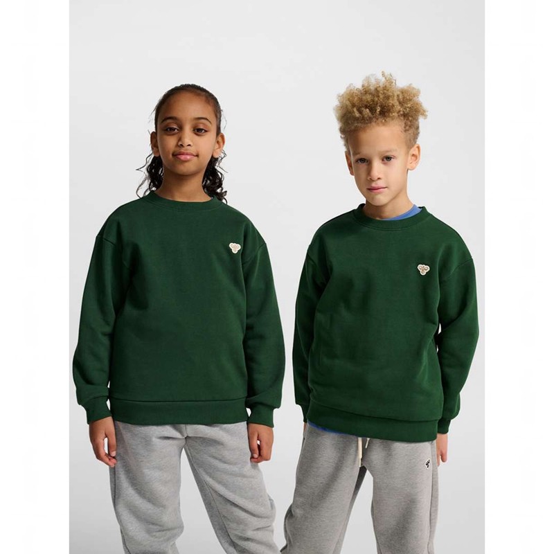 Sweats Hummel Jr Loose Crewneck Bee Enfant Vert | 035357-023