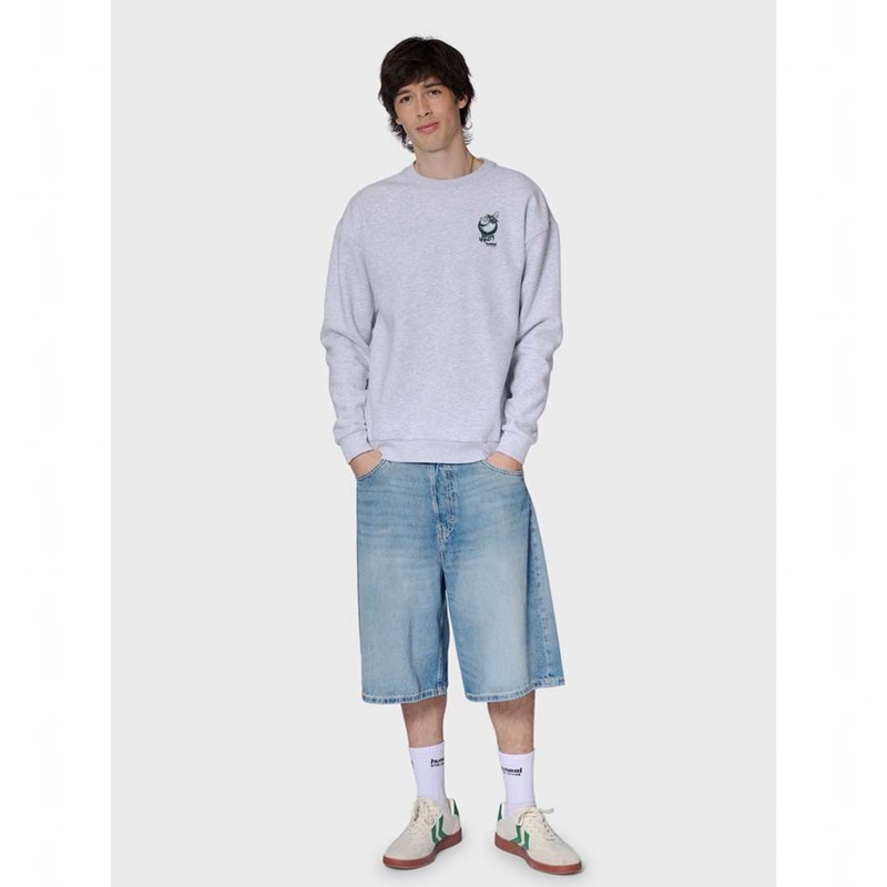 Sweats Hummel Loose Crew Wrong Yellow Homme Grise | 468849-367