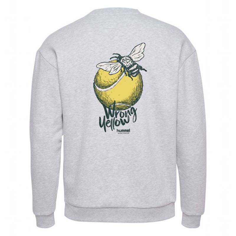 Sweats Hummel Loose Crew Wrong Yellow Homme Grise | 468849-367