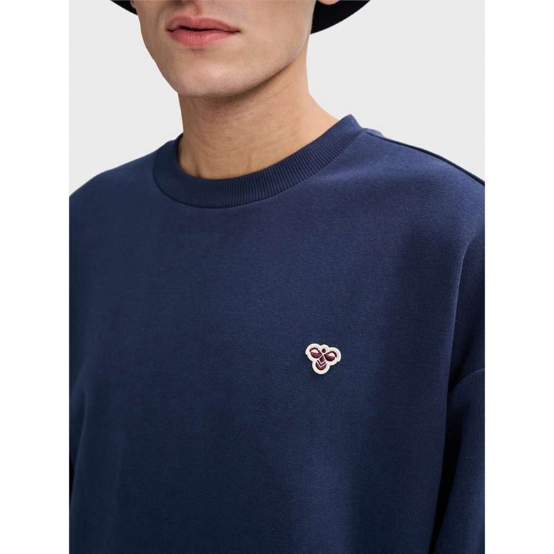 Sweats Hummel Loose Crewneck Bee Femme Bleu Marine | 833452-813