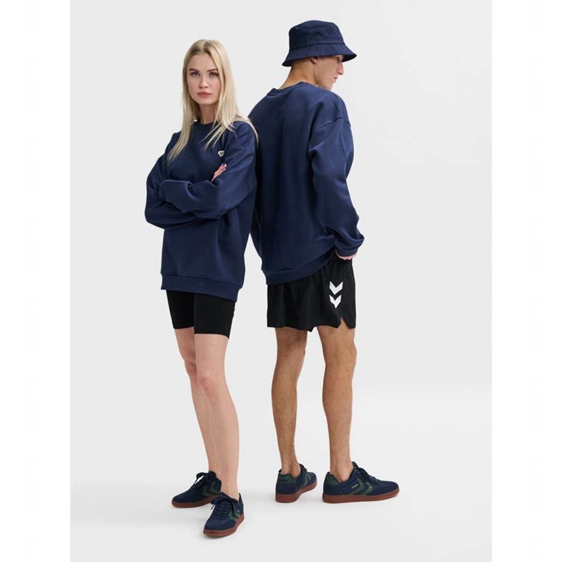 Sweats Hummel Loose Crewneck Bee Femme Bleu Marine | 833452-813