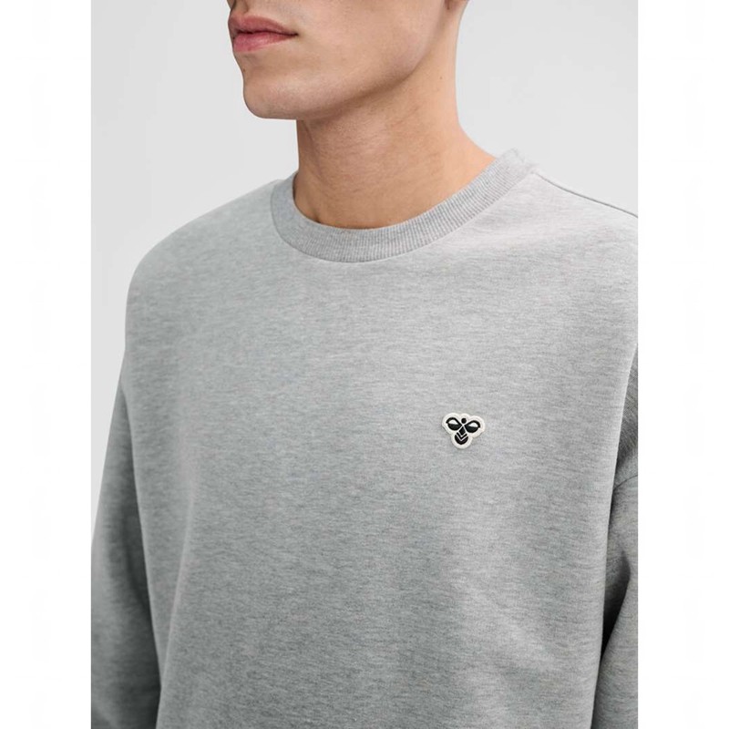 Sweats Hummel Loose Crewneck Bee Homme Grise | 250689-389