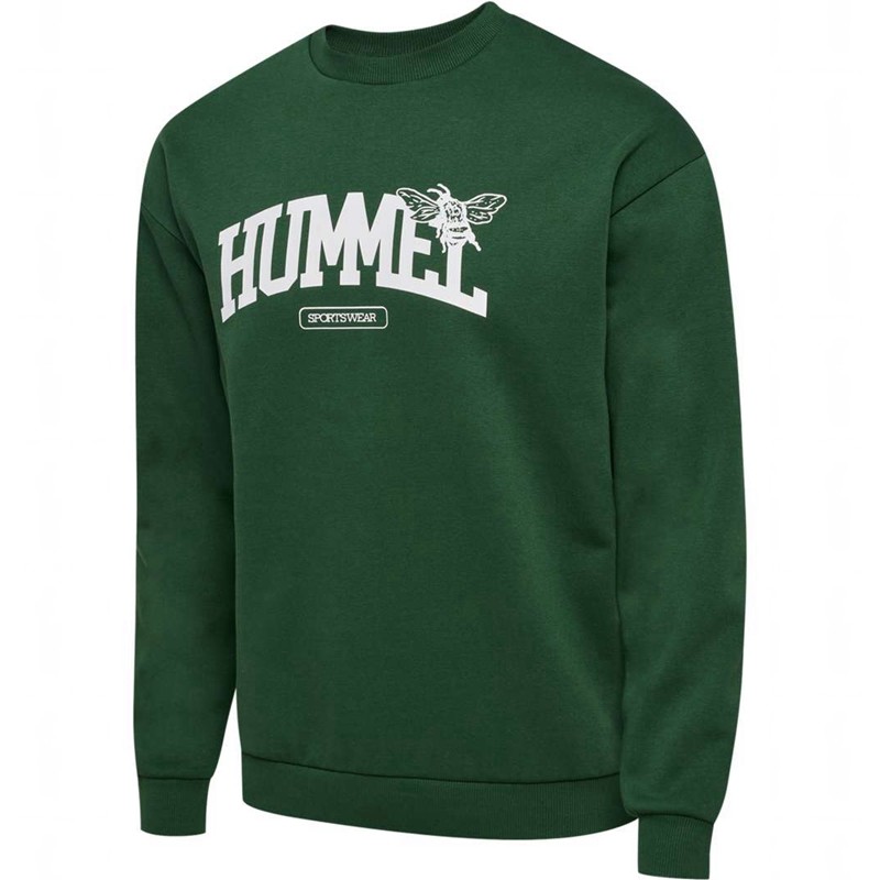 Sweats Hummel Loose Crewneck University Bee Femme Vert | 871791-733
