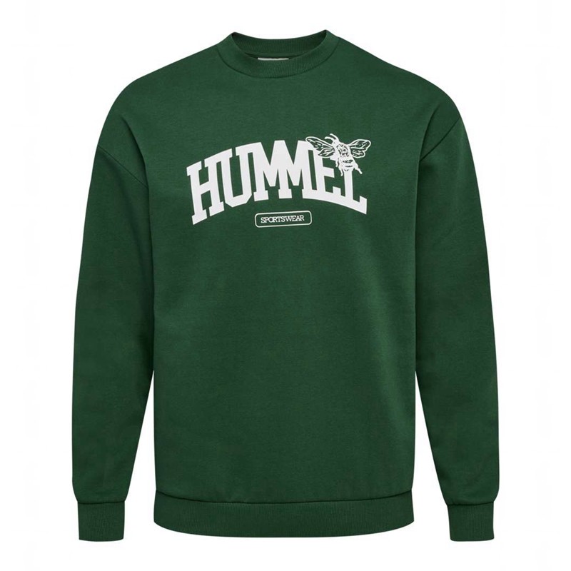 Sweats Hummel Loose Crewneck University Bee Femme Vert | 871791-733