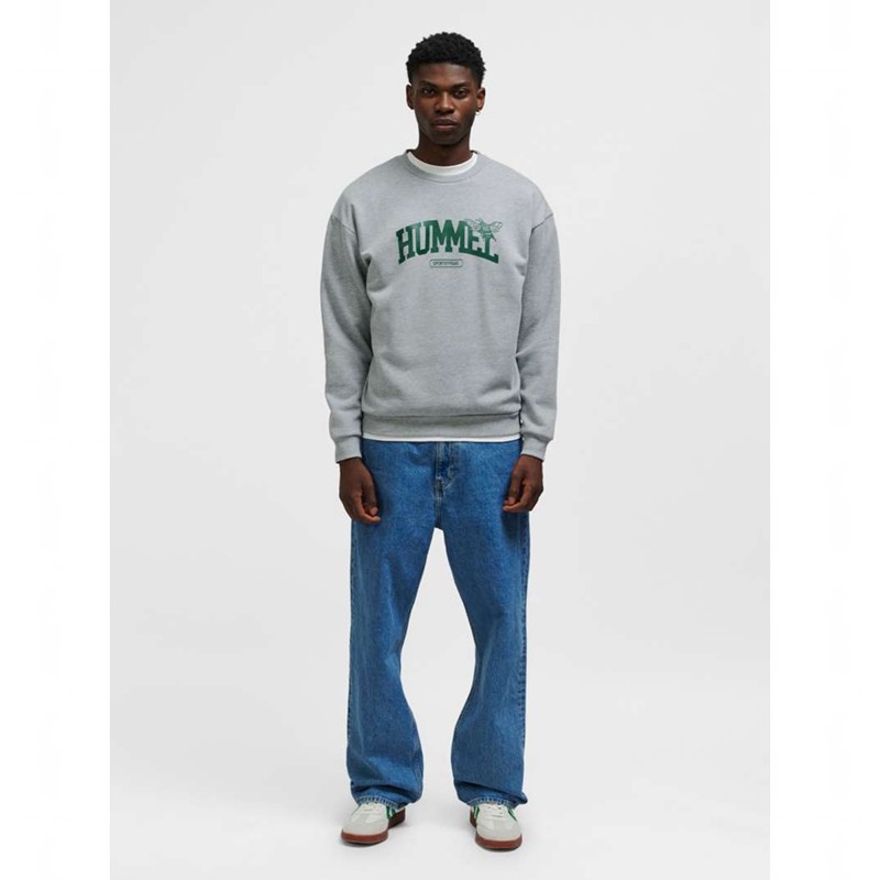 Sweats Hummel Loose Crewneck University Bee Femme Grise | 215836-584