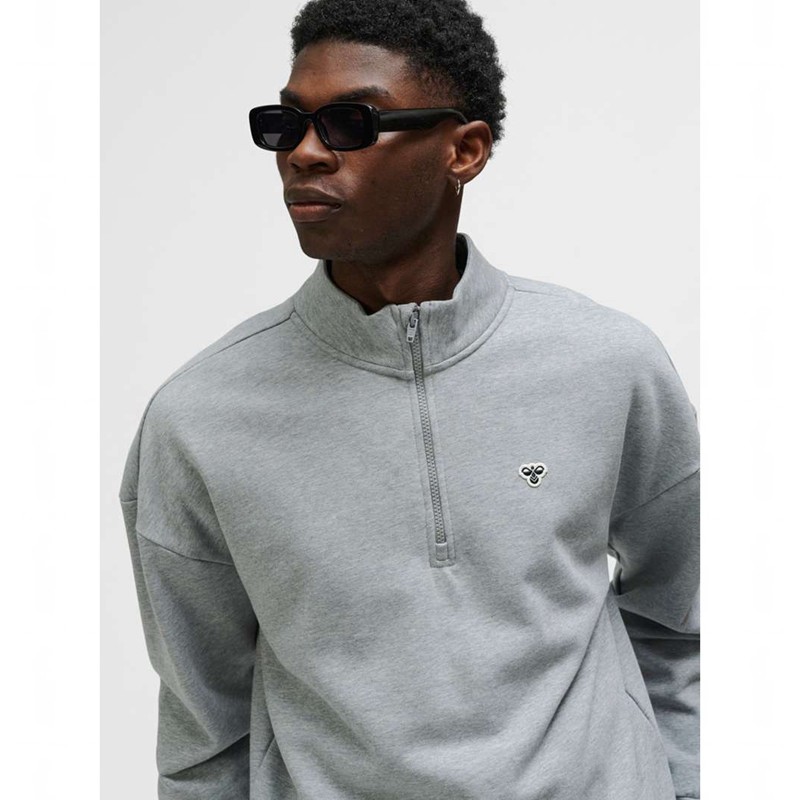 Sweats Hummel Loose Half Zip Bee Femme Grise | 084121-824