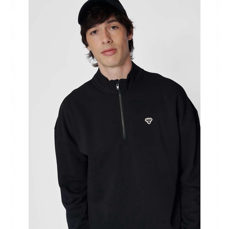 Sweats Hummel Loose Half Zip Bee Femme Noir | 447816-813