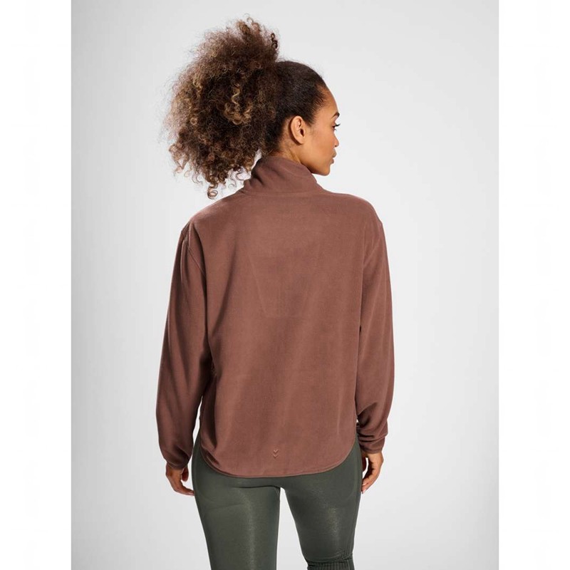 Sweats Hummel Mt Connect Loose Half Zip Femme Marron | 881729-967