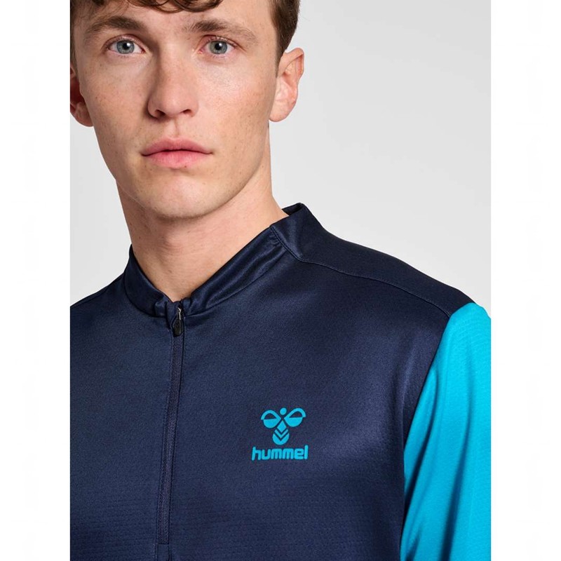 Sweats Hummel Ongrid 1/2 Zip Poly Sweat Homme Bleu Marine | 074333-723