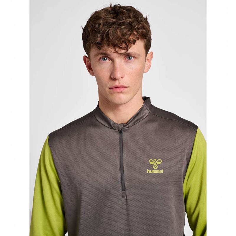 Sweats Hummel Ongrid 1/2 Zip Poly Sweat Homme Grise | 293697-689